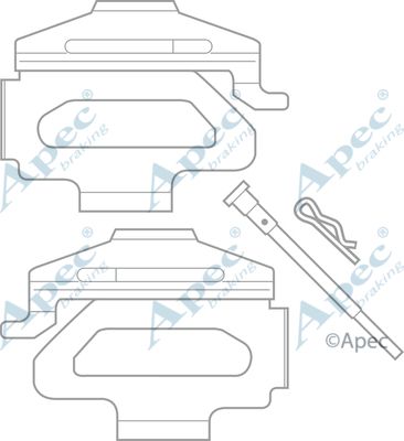 APEC BRAKING Комплектующие, колодки дискового тормоза KIT572